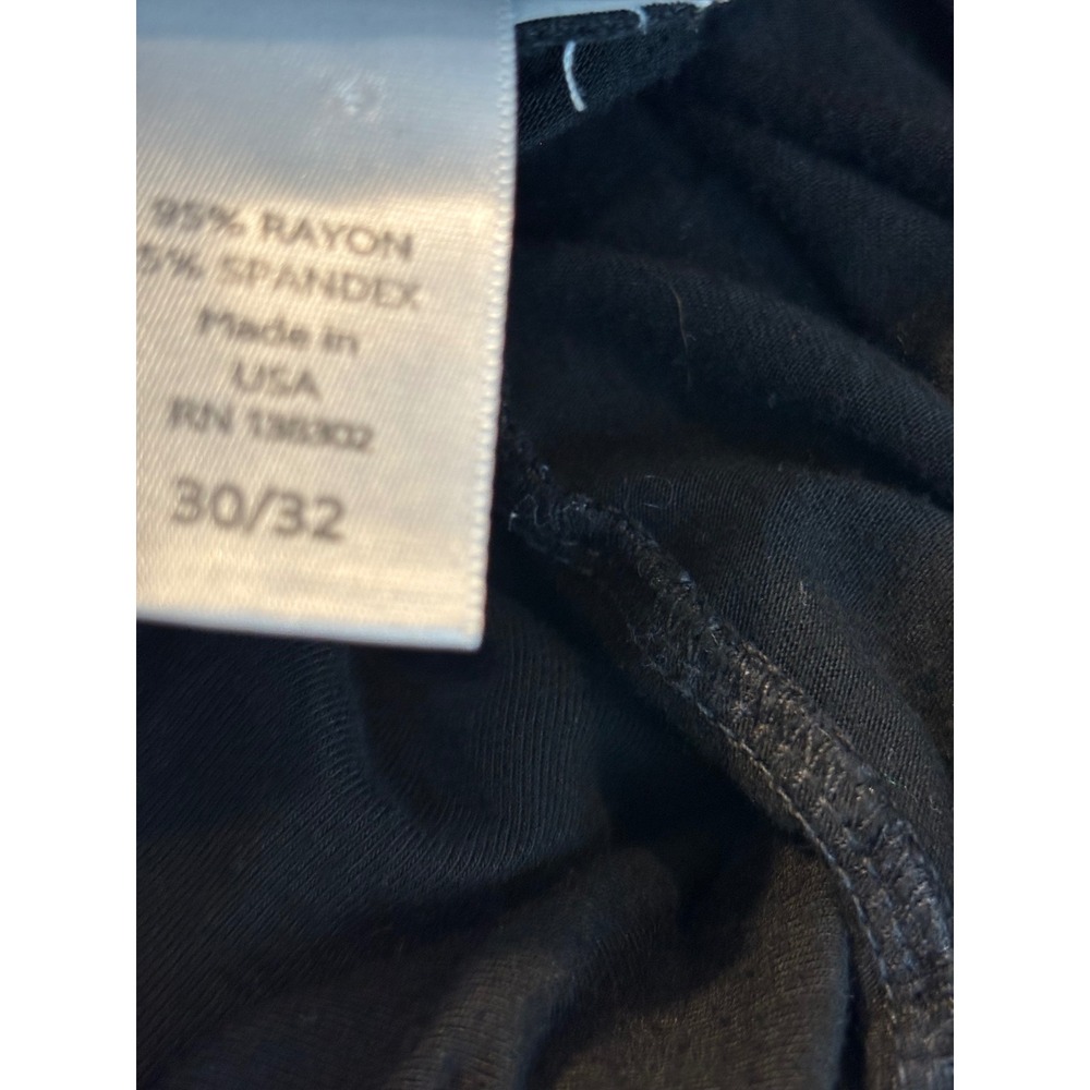 Avenue Plus Size 30/32 Black White Tie Dye Stripe Maxi Skirt Rayon Stretch USA - Picture 8 of 8